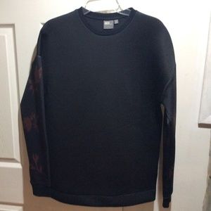 Asos Neoprene Sweater with rose sleeves